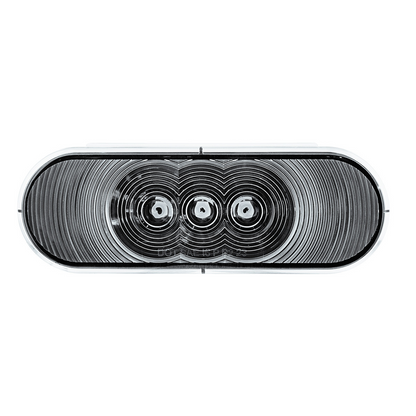 6 LED 6" Oval Light (Back-Up)-White LED/Clear Lens