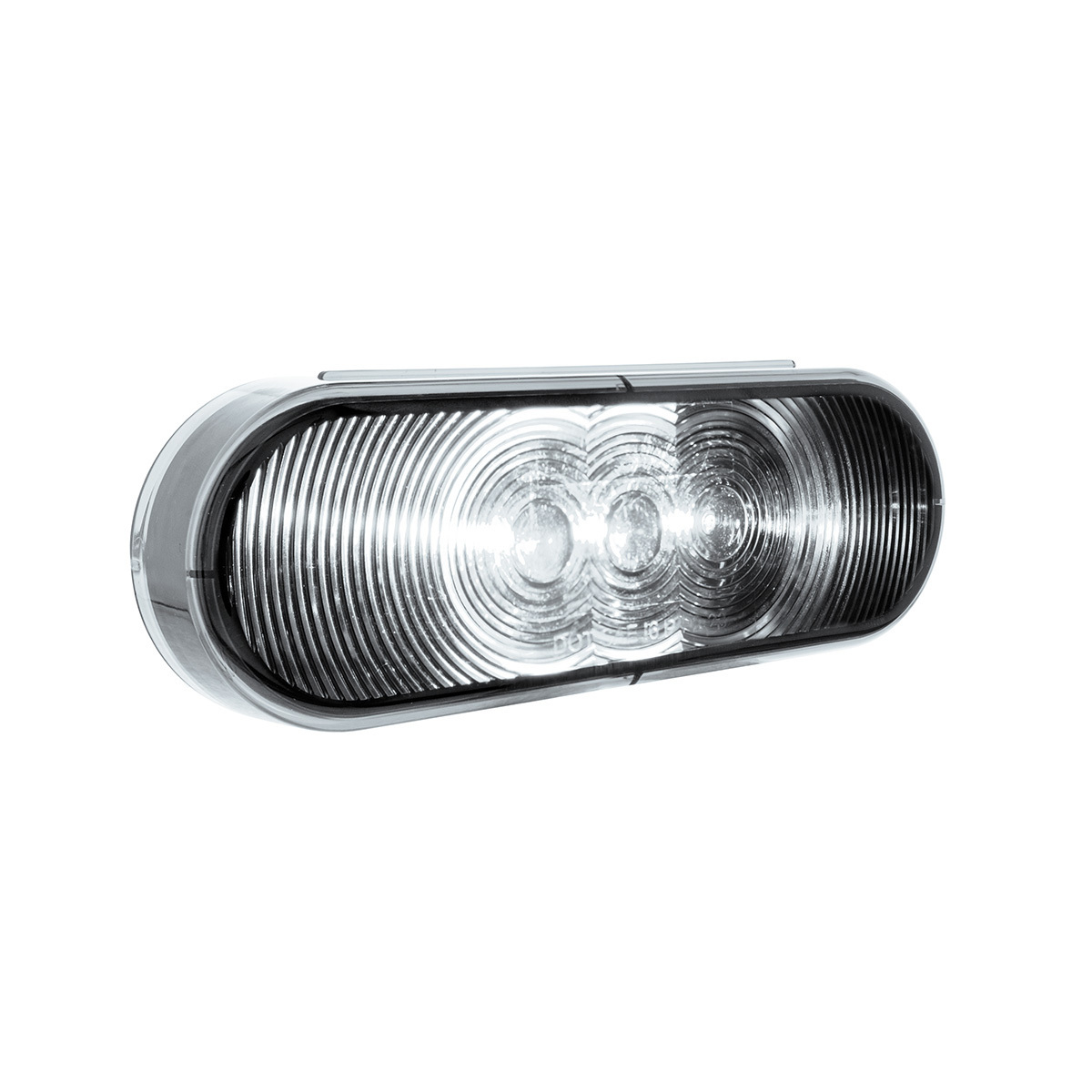 6 LED 6" Oval Light (Back-Up)-White LED/Clear Lens