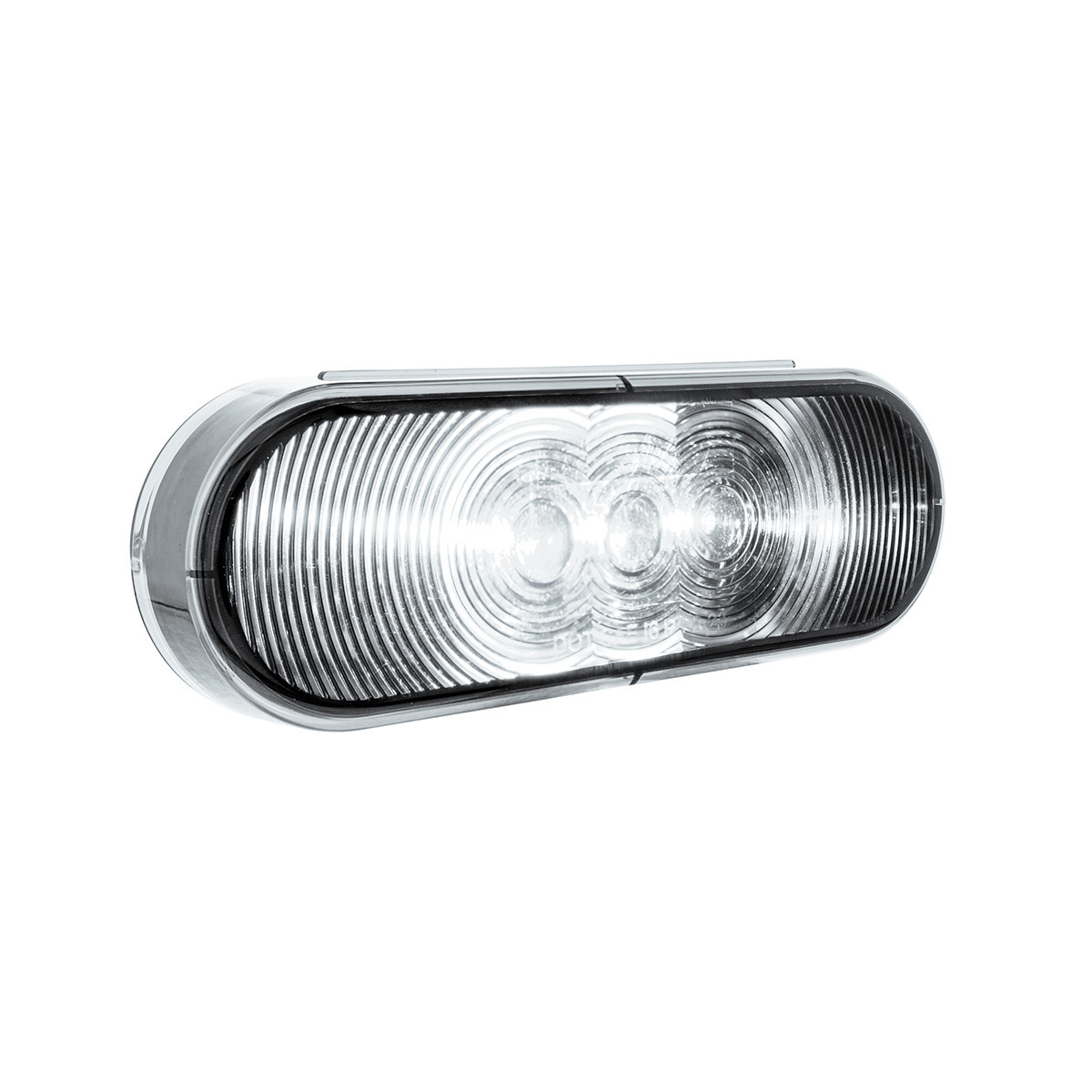 6 LED 6" Oval Light (Back-Up)-White LED/Clear Lens