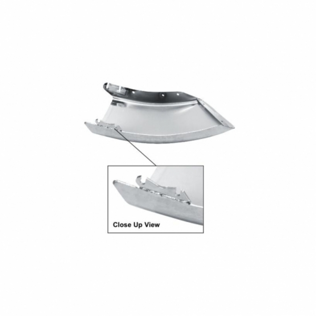 28.35" Chrome Bumper End For Freightliner M2-112 - Driver