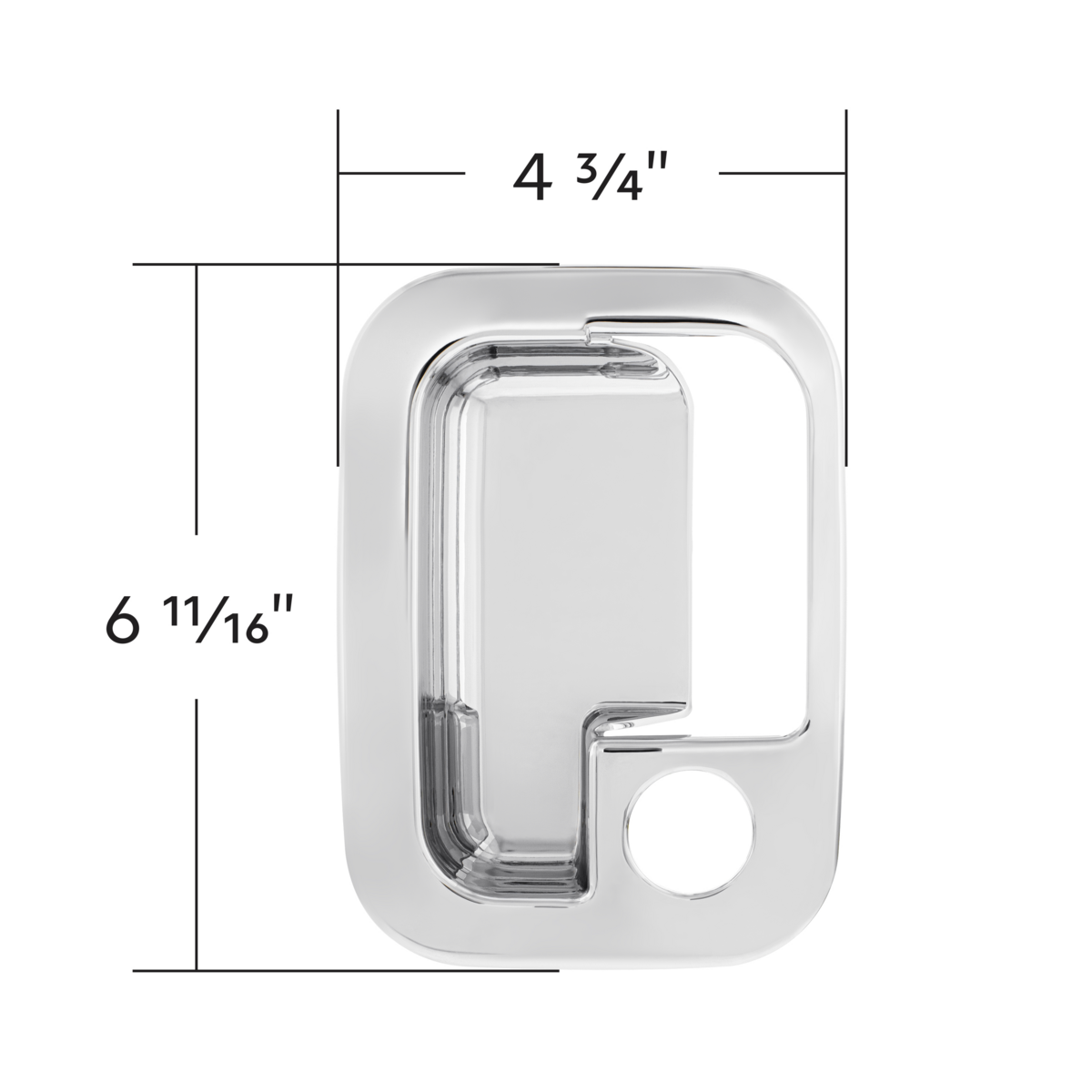 Chrome Exterior Door Handle Cover For 2003+ Kenworth & 2004+Peterbilt Trucks - Driver