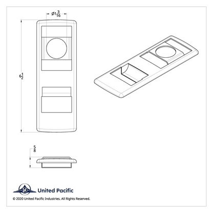 Chrome Door Switch Cover With Power Windows/Mirrors For 2018-2026 Freightliner Cascadia - Driver