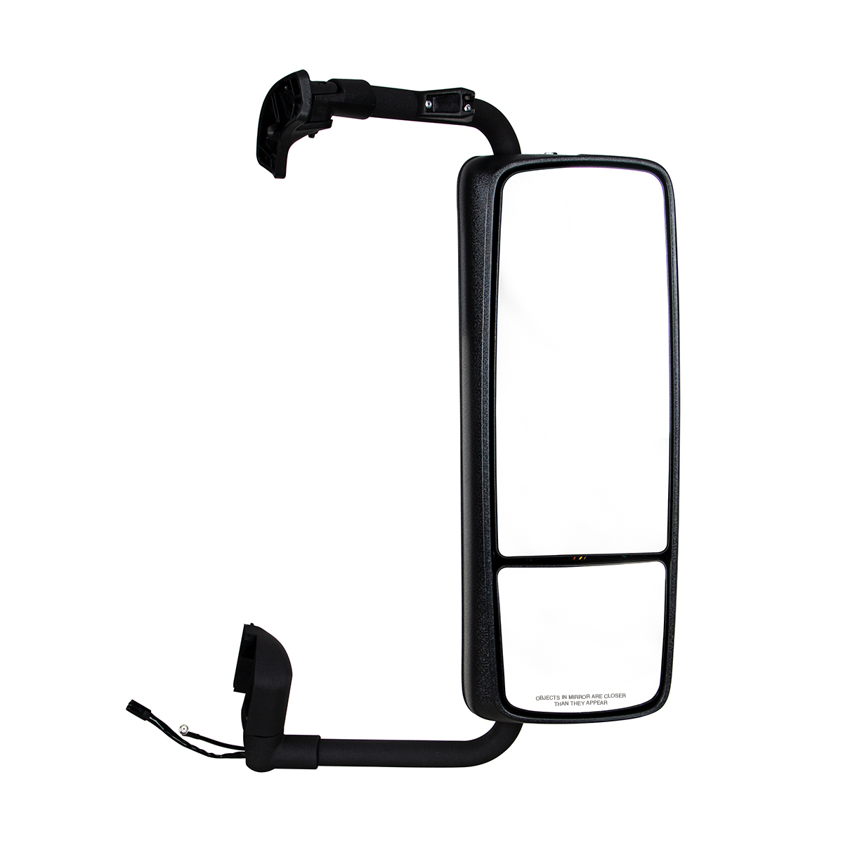 Black Heated Mirror Assembly For 2004-2012 Volvo VNL - Passenger