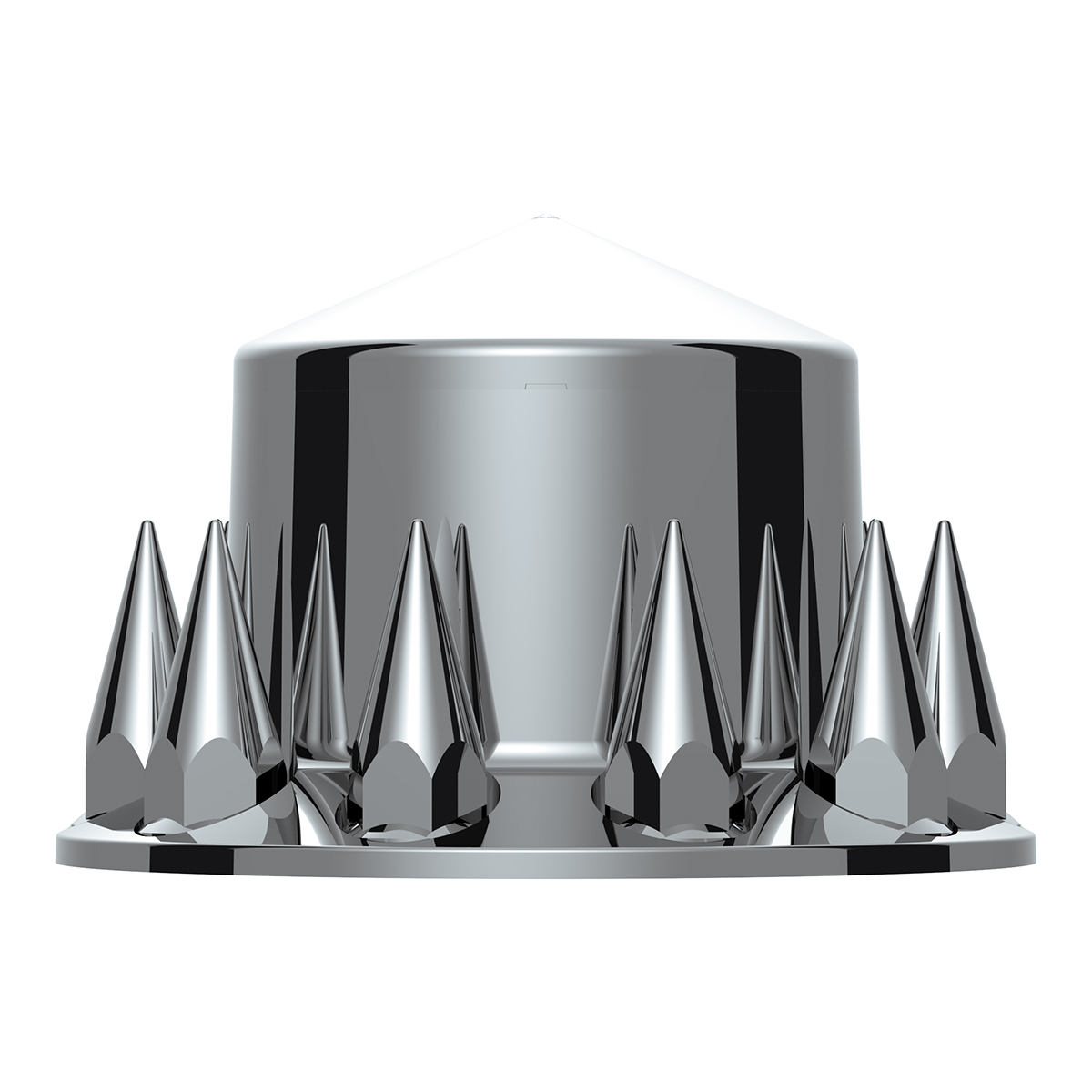 Pointed Rear Axle Cover With 33mm Spike Thread-On Nut Covers - Chrome