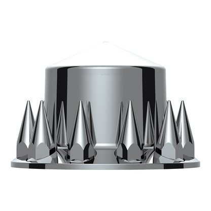 Pointed Rear Axle Cover With 33mm Spike Thread-On Nut Covers - Chrome