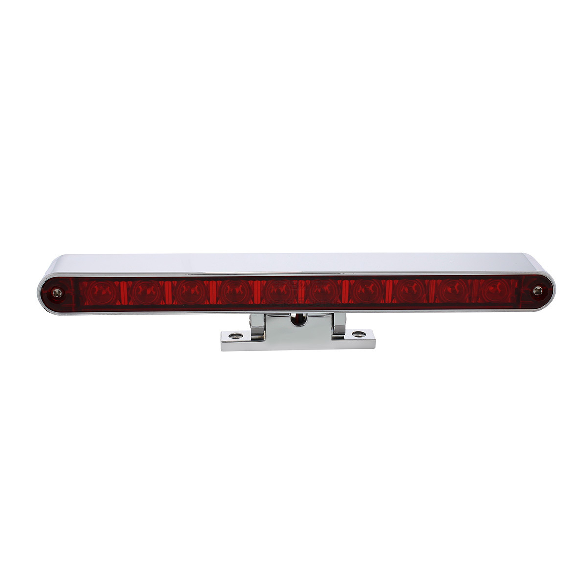 10 LED Split Function 3rd Brake Light With Chrome Swivel Pedestal Base - Red LED/Red Lens