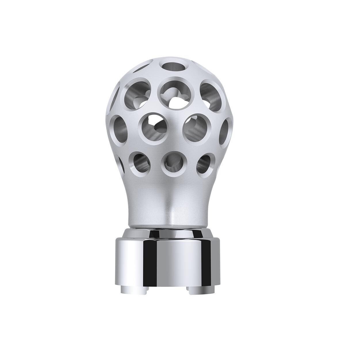 Thread-On Annodized Phoenix Ball Gearshift Knob With LED 9/10 Speed Adapter-Amber LED
