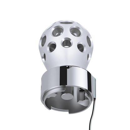 Thread-On Annodized Phoenix Ball Gearshift Knob With LED 9/10 Speed Adapter-Amber LED