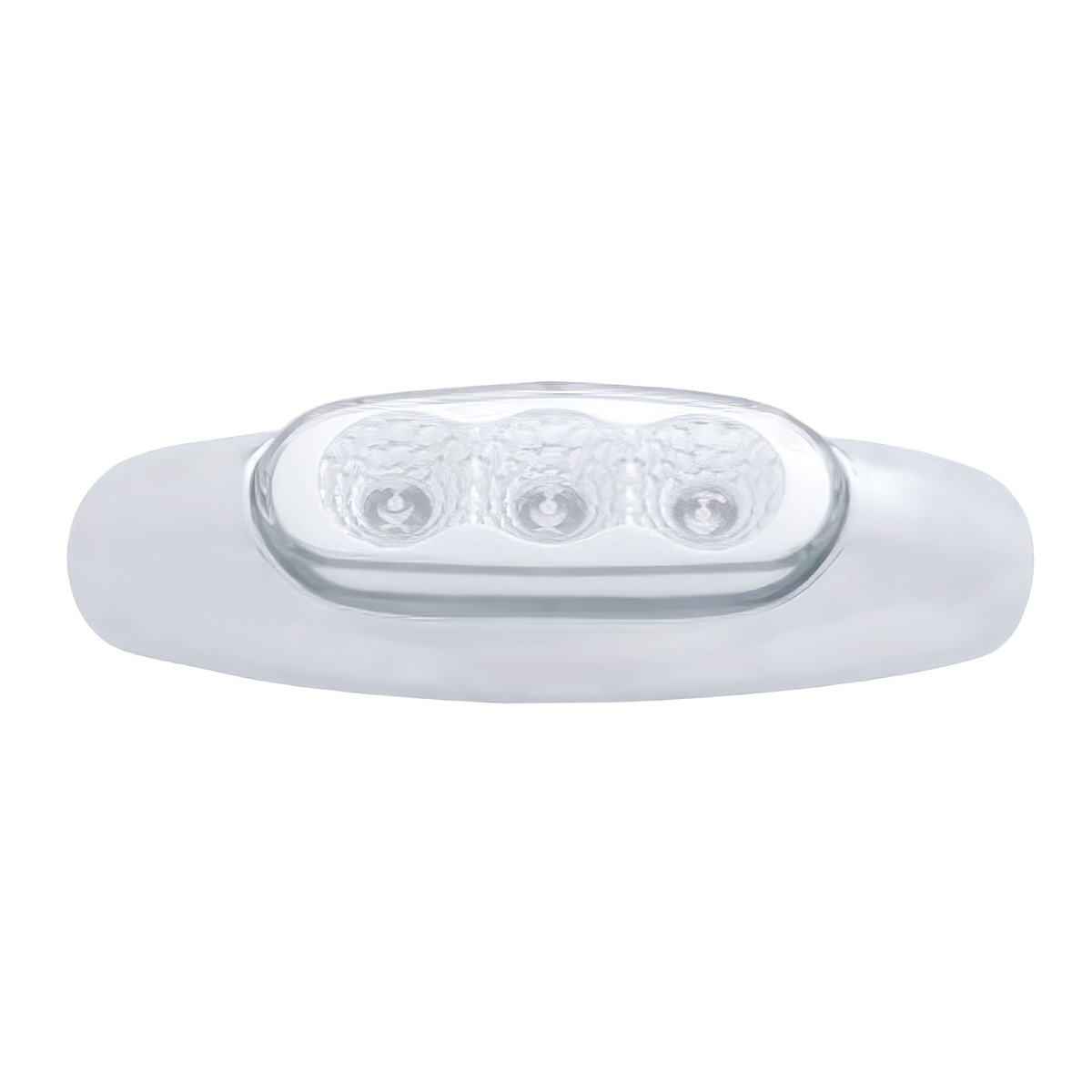 3 LED Reflector Light (Clearance/Marker) - Amber LED/Clear Lens (Bulk)