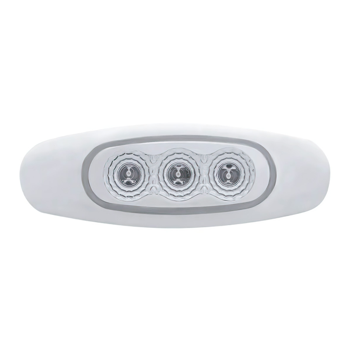 3 LED Reflector Light (Clearance/Marker) - Amber LED/Clear Lens (Bulk)