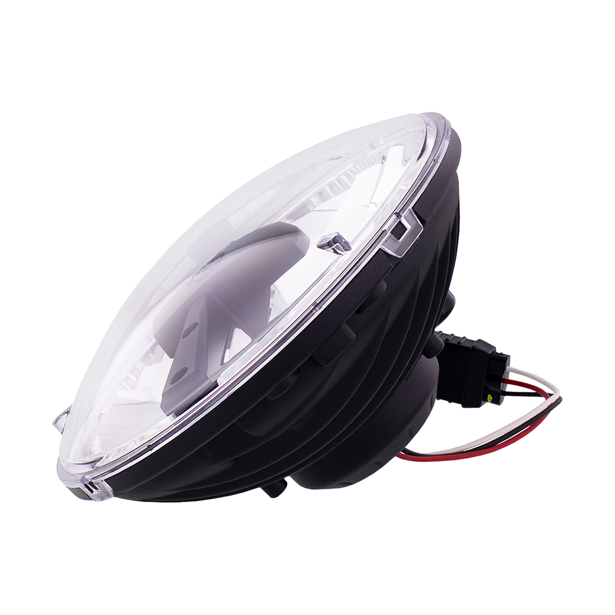 ULTRALIT - 5 High Power LED 7" Dual Function Headlight - Black