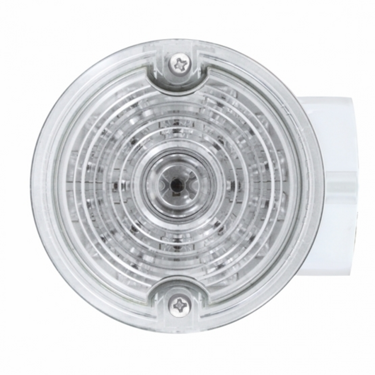 21 LED 3-1/4" Dual Function Signal Light For Harley Motorcycle With Housing - Amber LED/Clear Lens