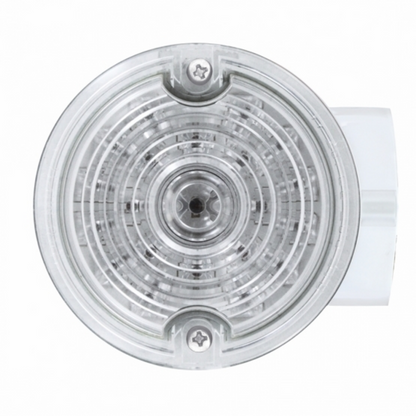 21 LED 3-1/4" Dual Function Signal Light For Harley Motorcycle With Housing - Amber LED/Clear Lens