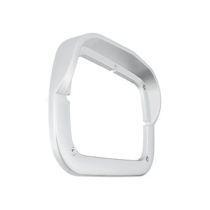 Chrome Plastic 5" X 7" Headlight Bezel With Visor