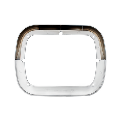 Chrome Plastic 5" X 7" Headlight Bezel With Visor