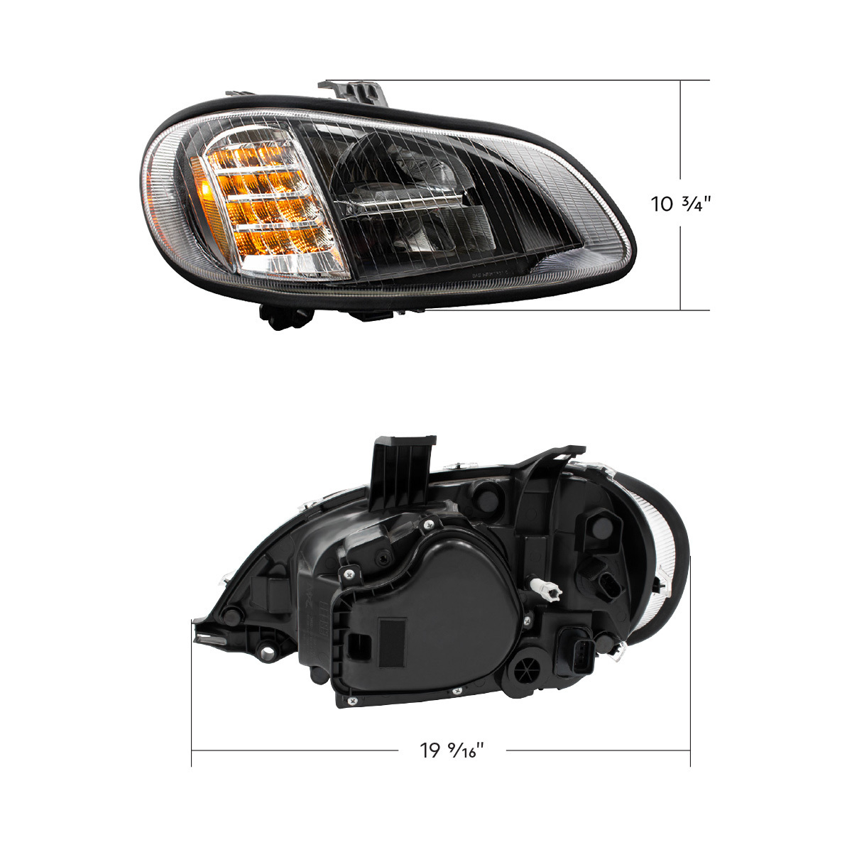 Blackout High Power Full LED Headlight For 2003-2024 Freightliner M2-Driver and Passenger (2pcs)