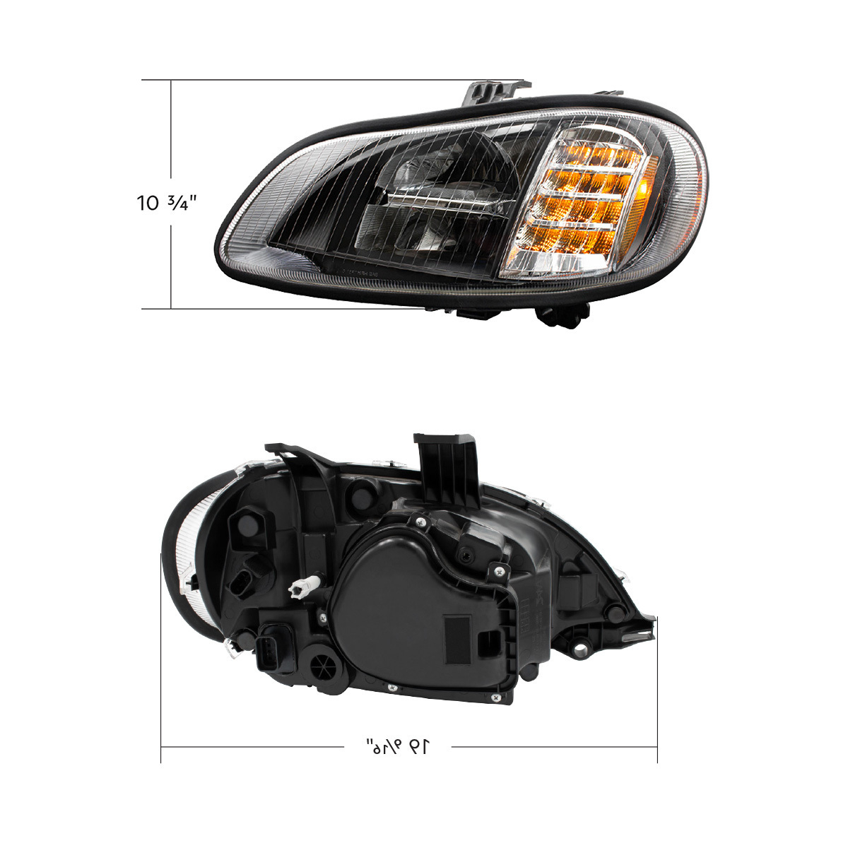 Blackout High Power Full LED Headlight For 2003-2024 Freightliner M2-Driver and Passenger (2pcs)